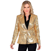 Op deze afbeelding zie je een Kostuums, van het merk Widmann. Pailletten Blazer Showgirl Sold To Gold Vrouw