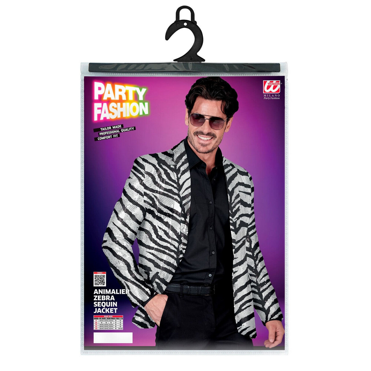 Op deze afbeelding zie je een Kostuums, van het merk Widmann. Pailletten Colbert Mr Safari Bling Man