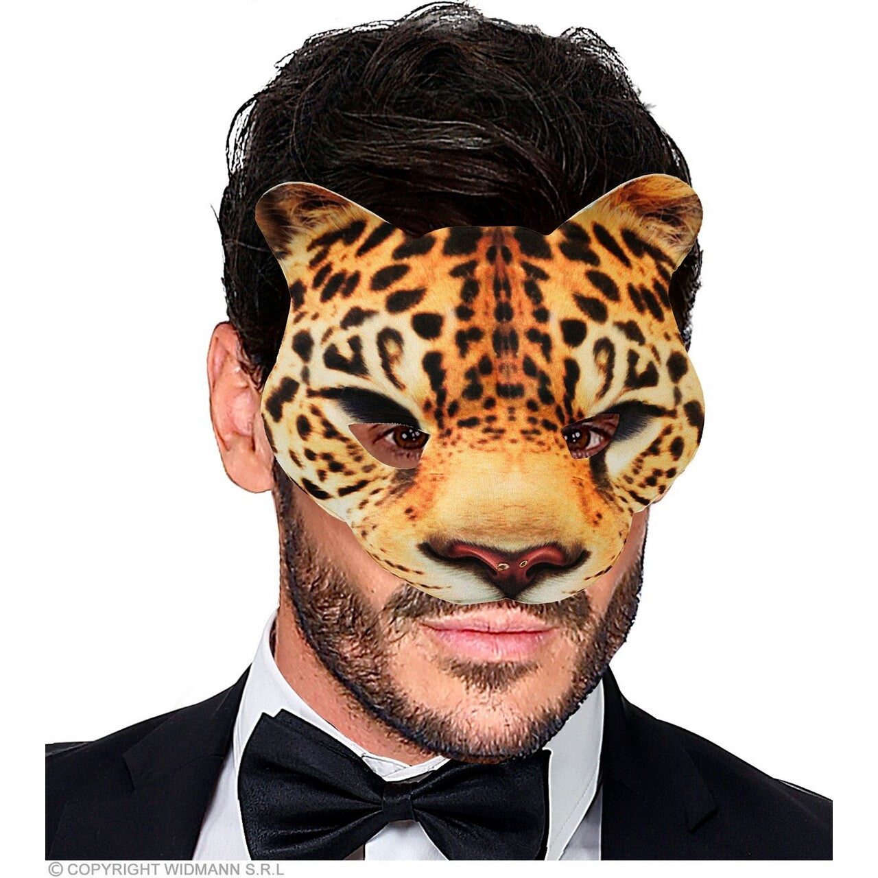 Op deze afbeelding zie je een Accessoires, van het merk Widmann. Super Echt Kinloos Masker Luipaard