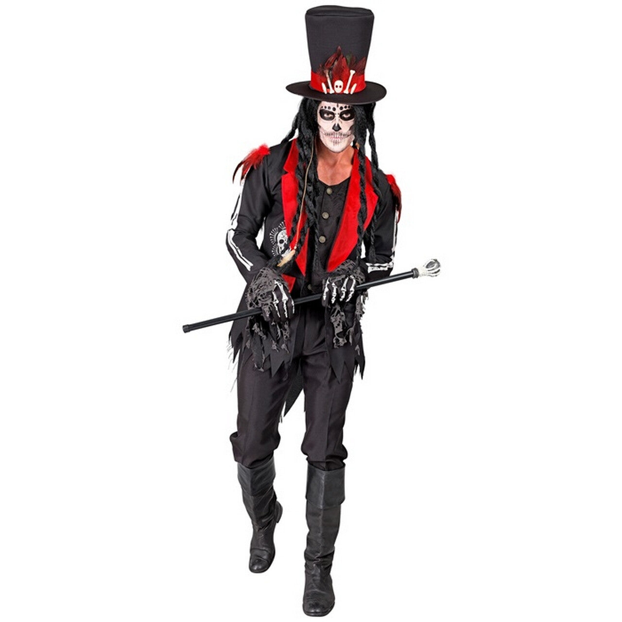 Op deze afbeelding zie je een Kostuums, van het merk Widmann. Duistere Voodoo Master Man