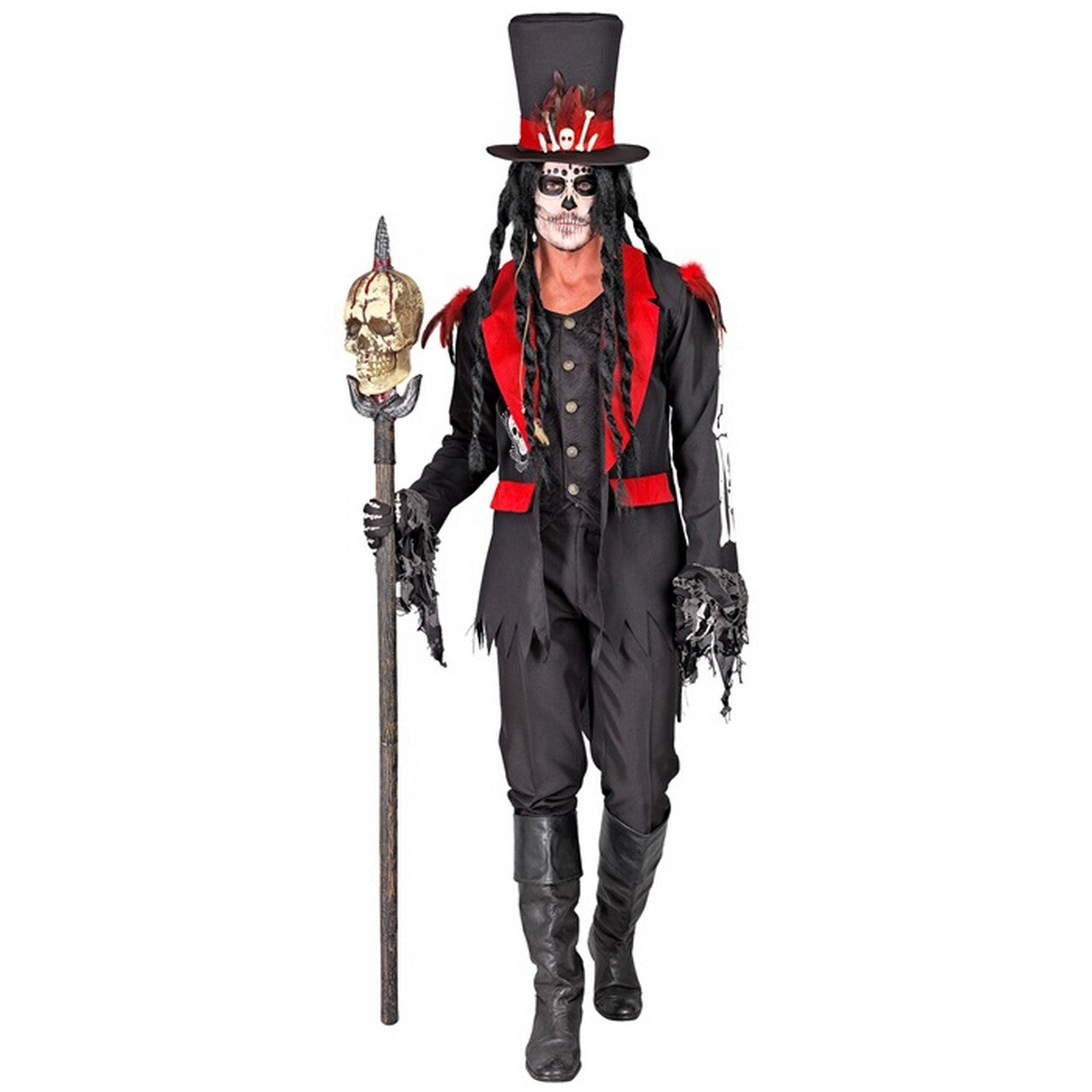 Op deze afbeelding zie je een Kostuums, van het merk Widmann. Duistere Voodoo Master Man