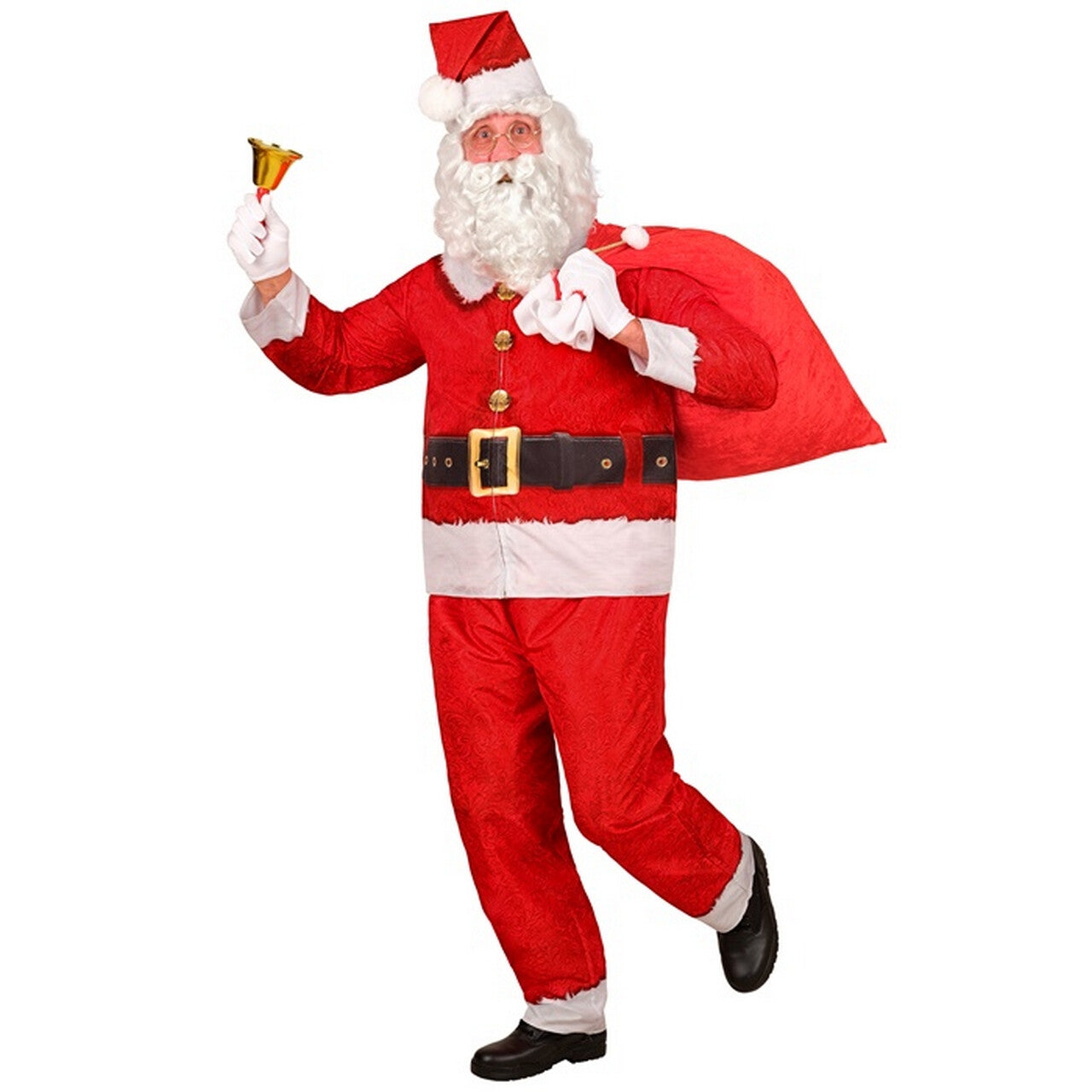 Op deze afbeelding zie je een Kostuums, van het merk Widmann. Supersnelle Kerstman Kostuum