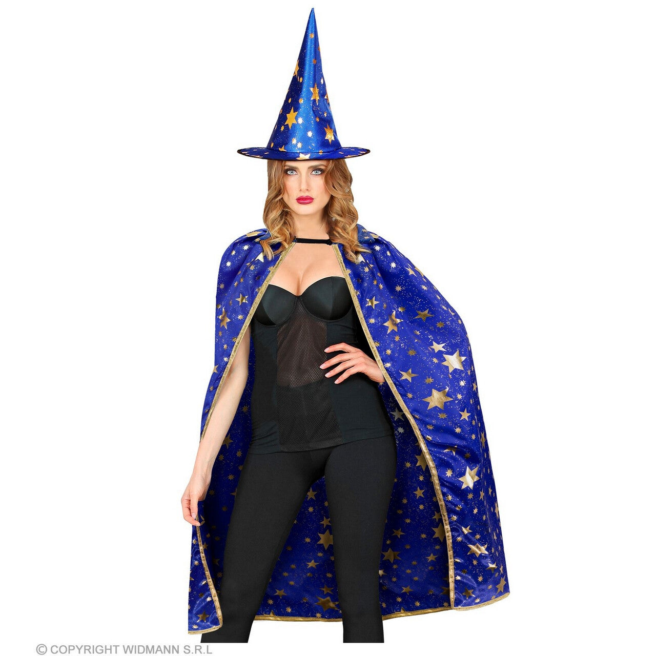 Op deze afbeelding zie je een Kostuums, van het merk Widmann. Magische Blauwe Tovenaar Van Starmanie Kostuum