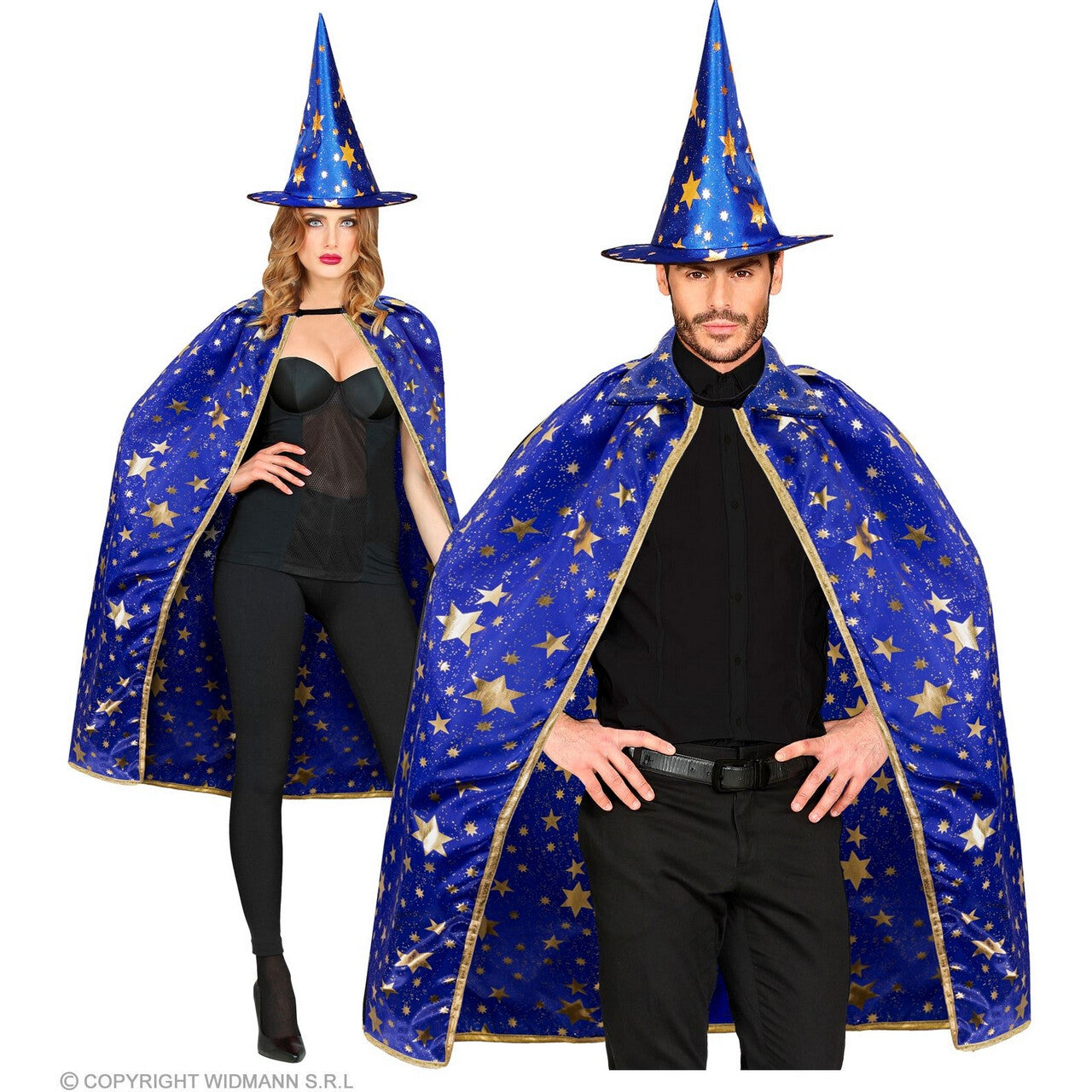 Op deze afbeelding zie je een Kostuums, van het merk Widmann. Magische Blauwe Tovenaar Van Starmanie Kostuum