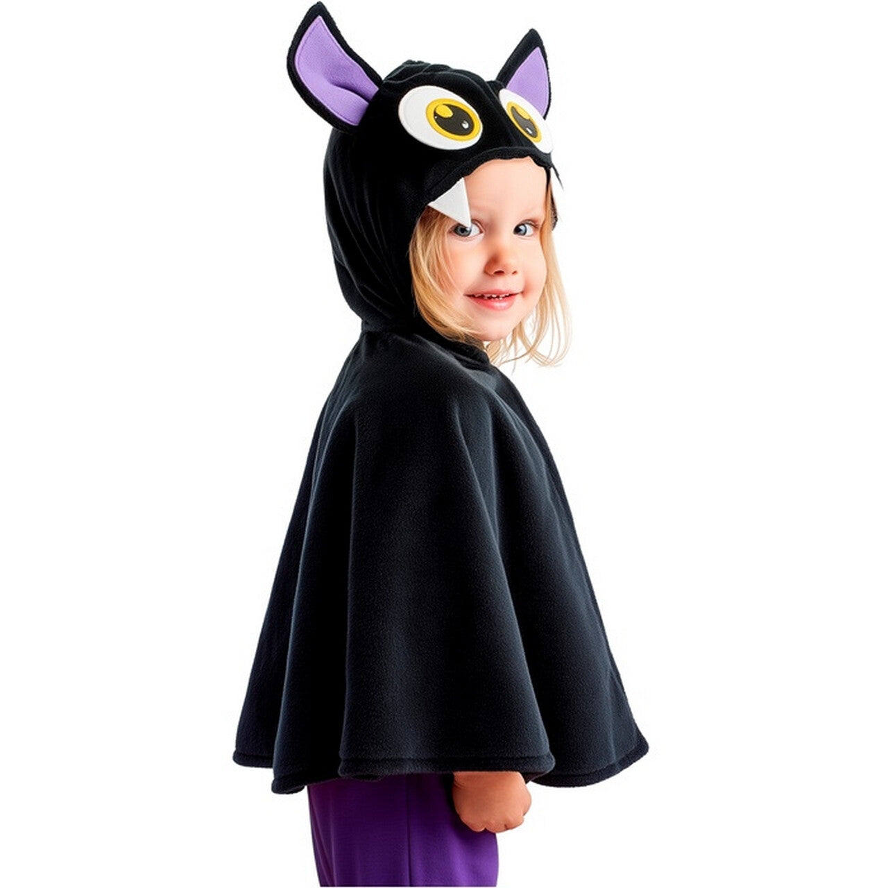 Op deze afbeelding zie je een Kostuums, van het merk Widmann. Vleermuis Scherptand Poncho Kind Kostuum