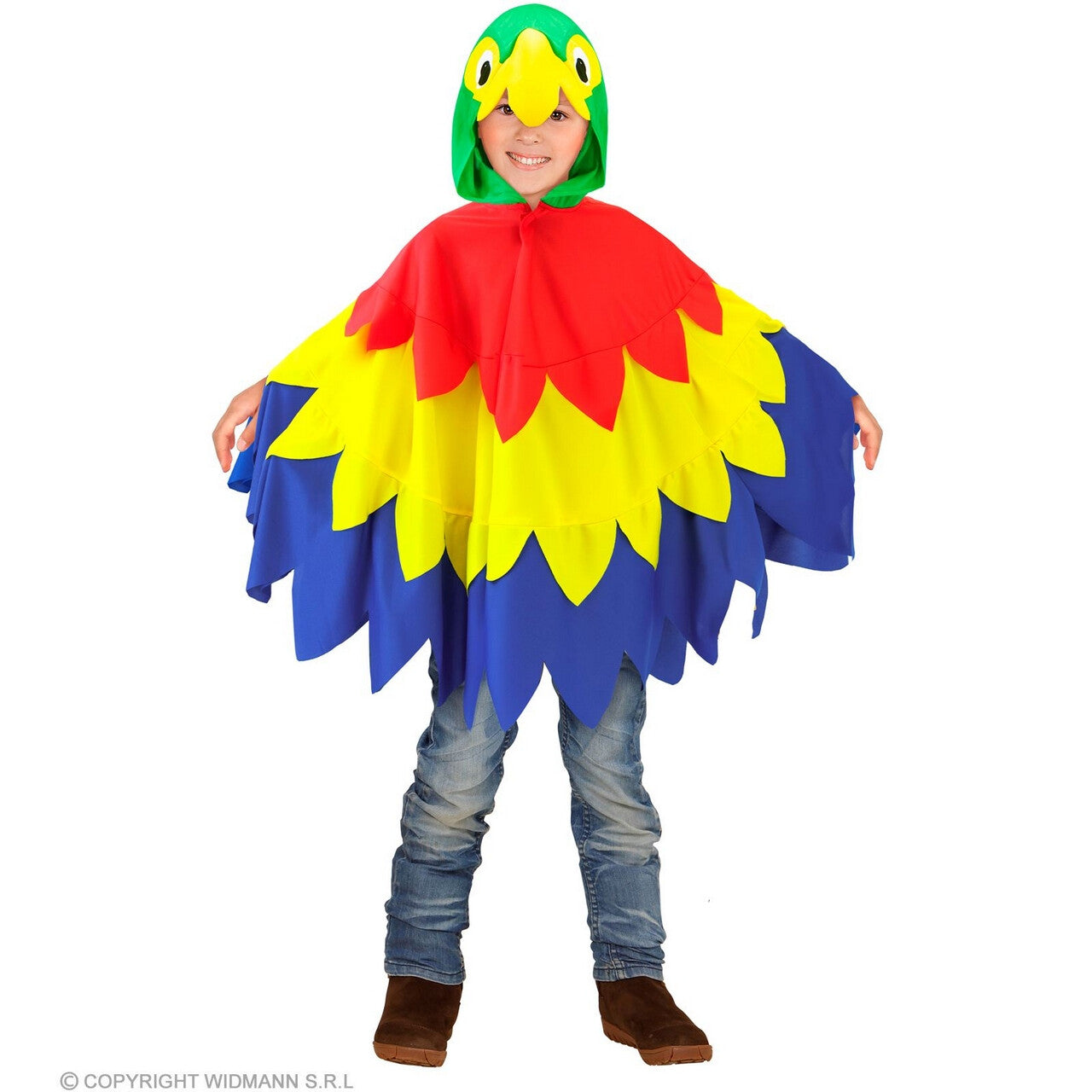 Op deze afbeelding zie je een Kostuums, van het merk Widmann. Papi De Vrolijke Papegaai Kind Kostuum