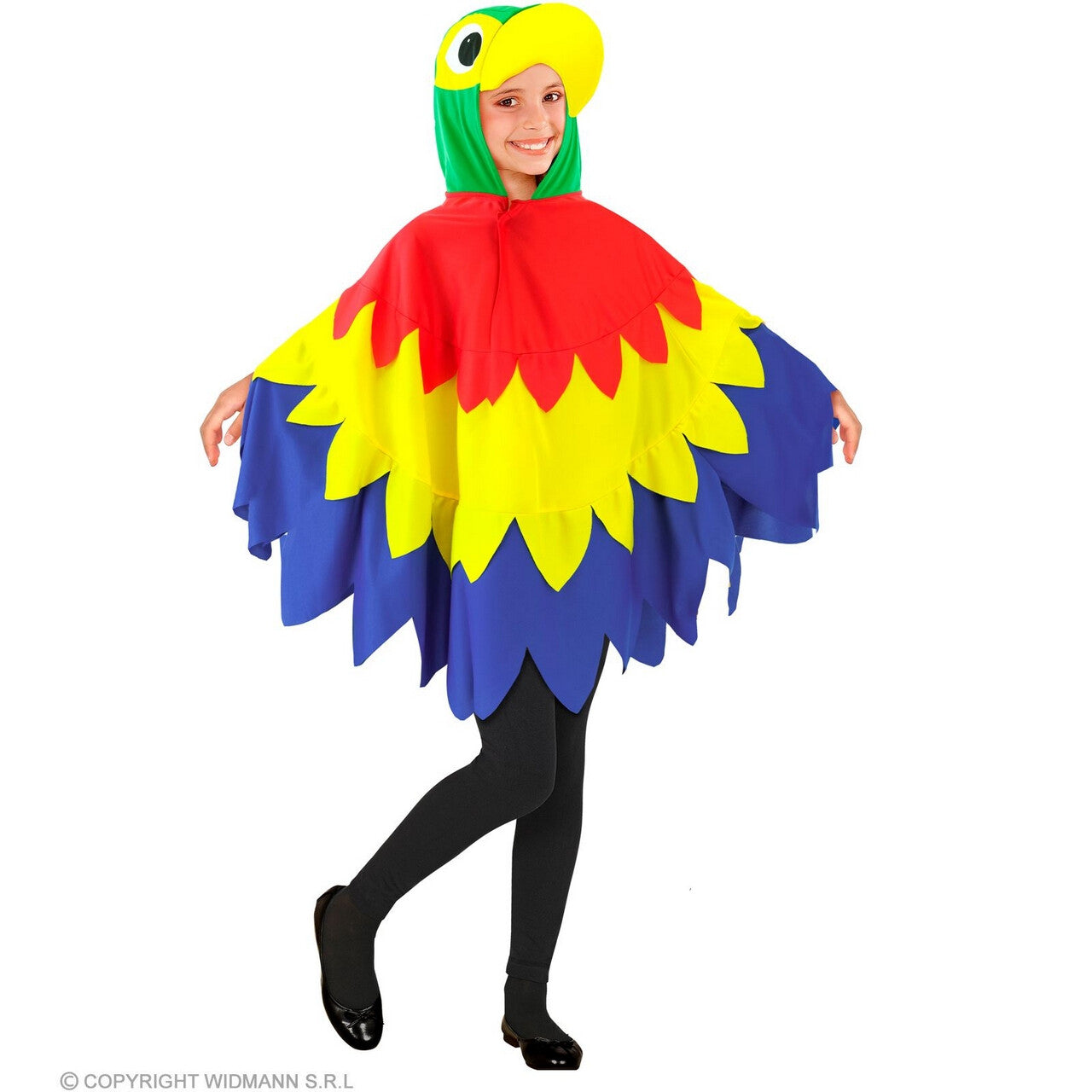 Op deze afbeelding zie je een Kostuums, van het merk Widmann. Papi De Vrolijke Papegaai Kind Kostuum