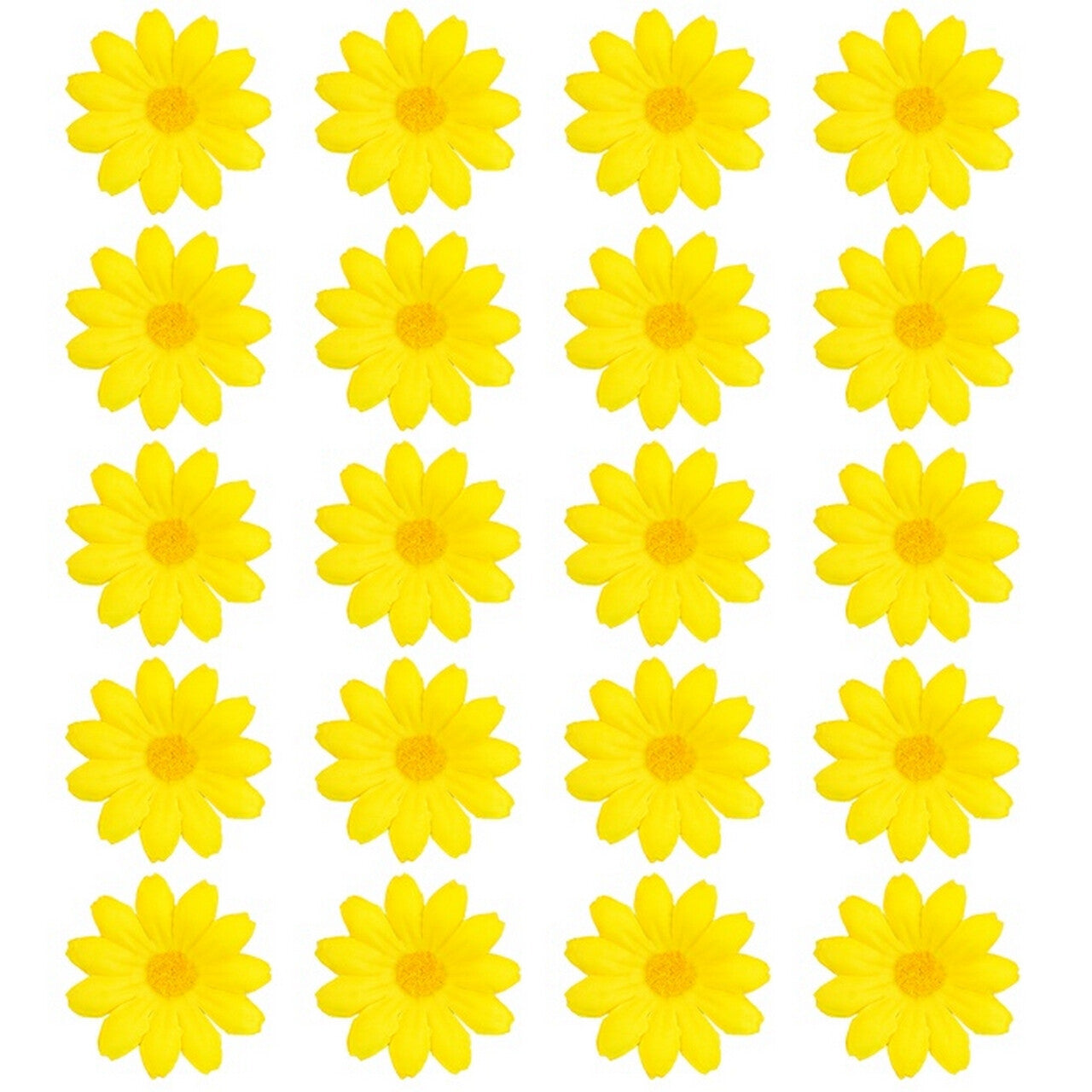 Op deze afbeelding zie je een Decoratie, van het merk Widmann. Gele Bloemen Decoratie 20 Stuks