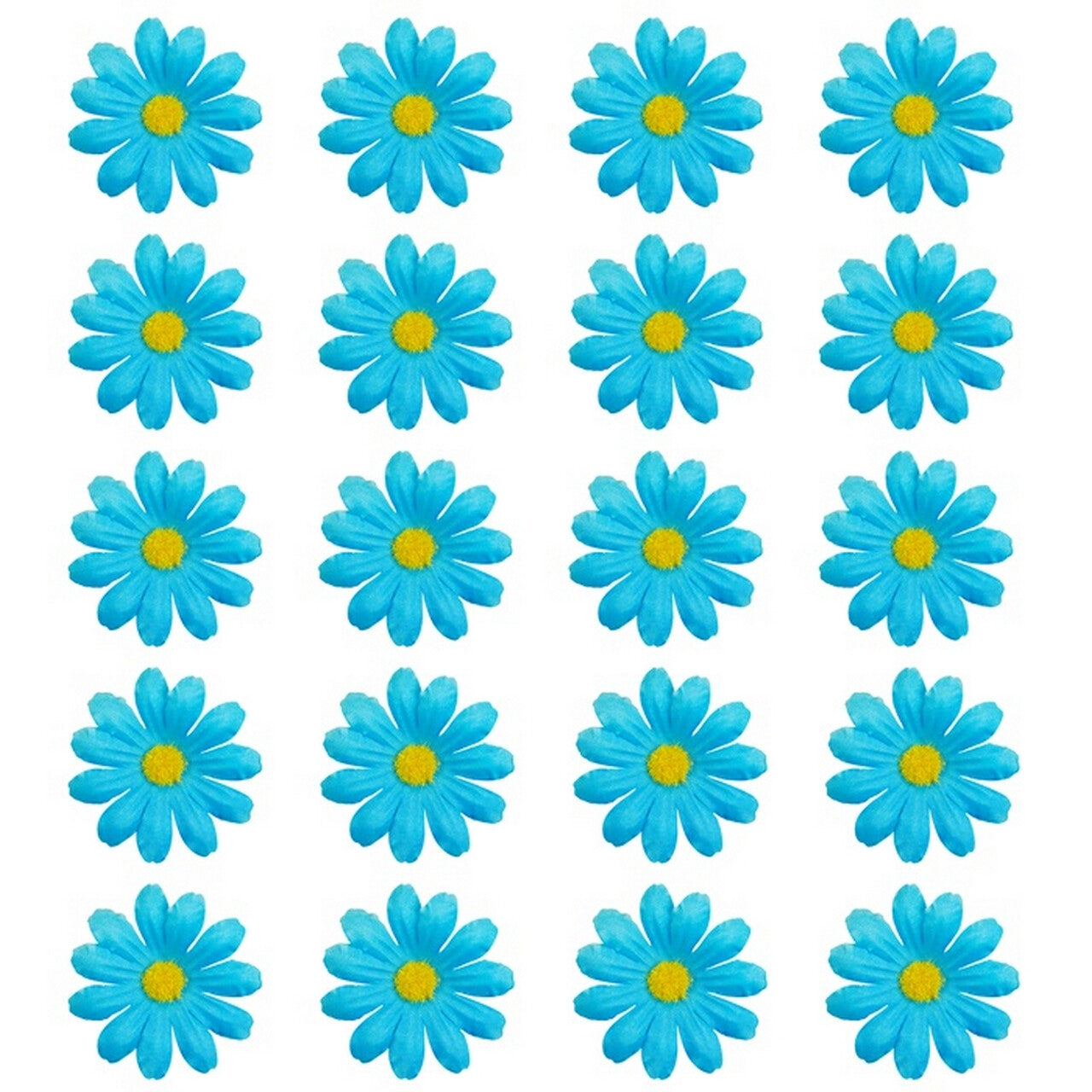 Op deze afbeelding zie je een Decoratie, van het merk Widmann. Blauwe Bloemendecoratie 20 Stuks