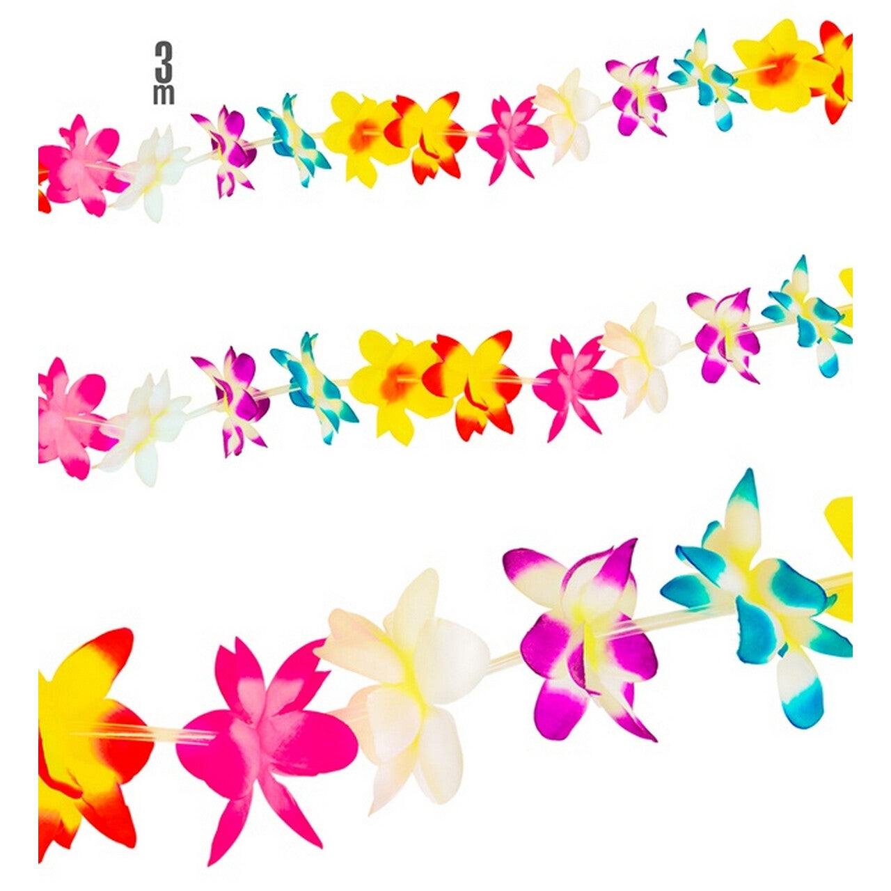 Op deze afbeelding zie je een Decoratie, van het merk Widmann. Enorm Lange Bloemenkrans Slinger Tropical Nights