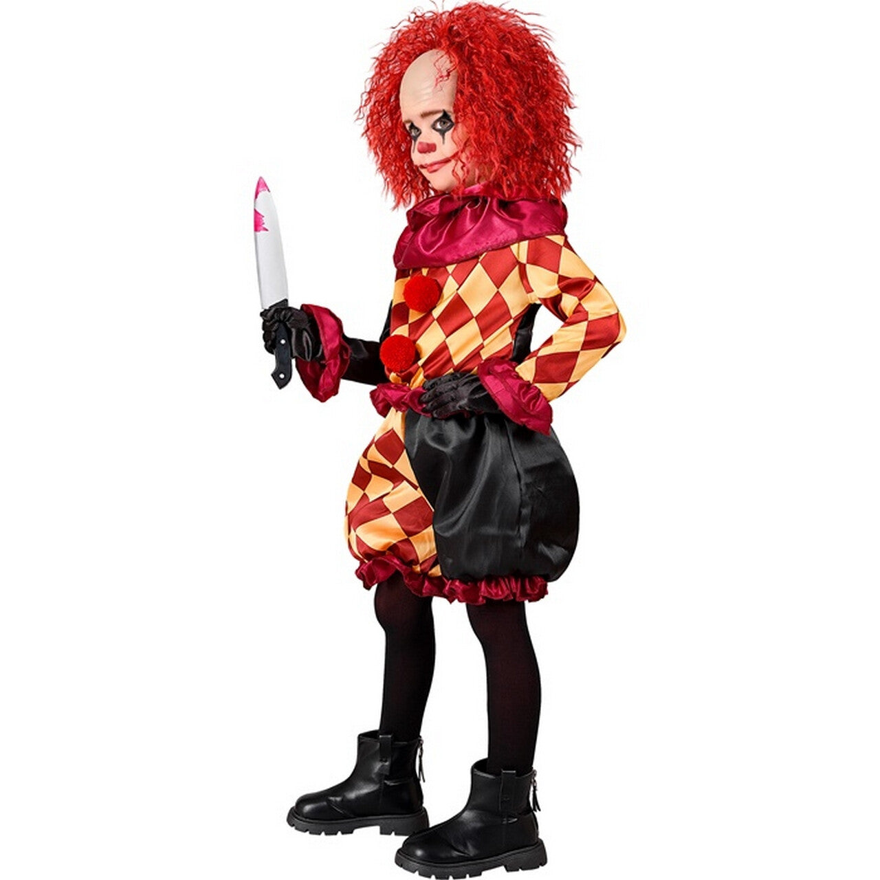 Op deze afbeelding zie je een Kostuums, van het merk Widmann. Harry Horror Clown Kind Kostuum