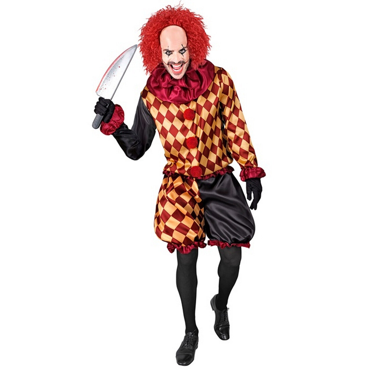 Op deze afbeelding zie je een Kostuums, van het merk Widmann. Henry Horror Clown Kostuum