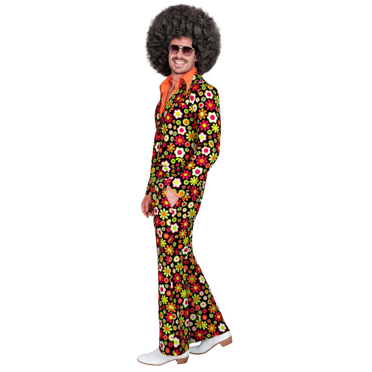 Op deze afbeelding zie je een Kostuums, van het merk Widmann. Super 60s Flower Dance 2delig Man Kostuum