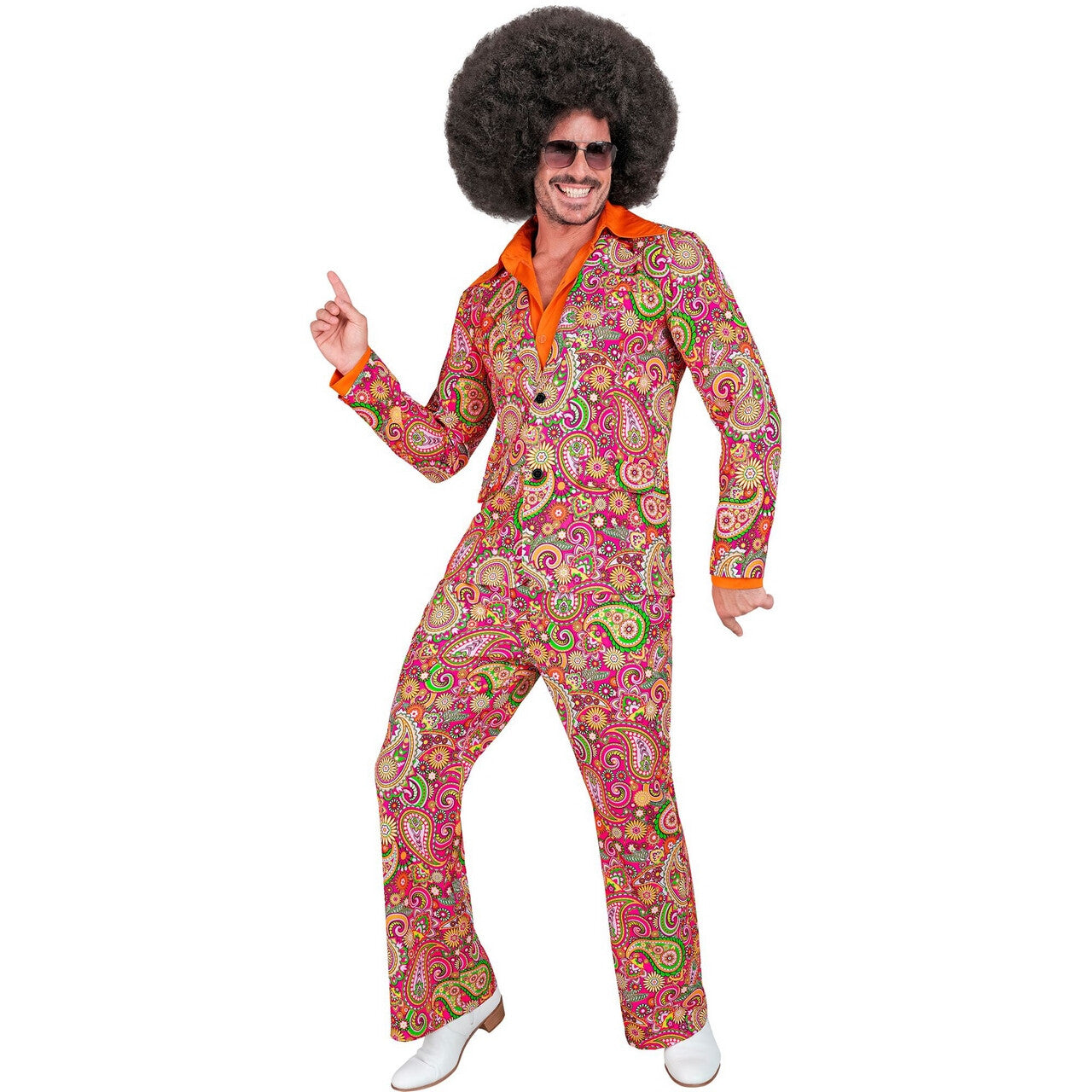 Op deze afbeelding zie je een Kostuums, van het merk Widmann. So Into The 60s Patrick Paisley 2delig Man Kostuum