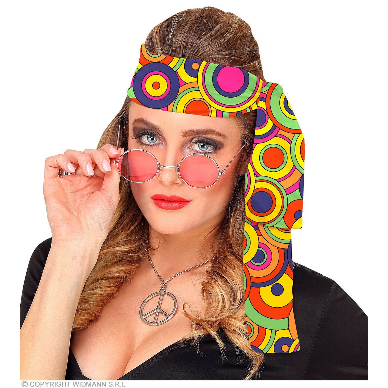 Op deze afbeelding zie je een Accessoires, van het merk Widmann. So 60s Hoofdband Circle Of Colour