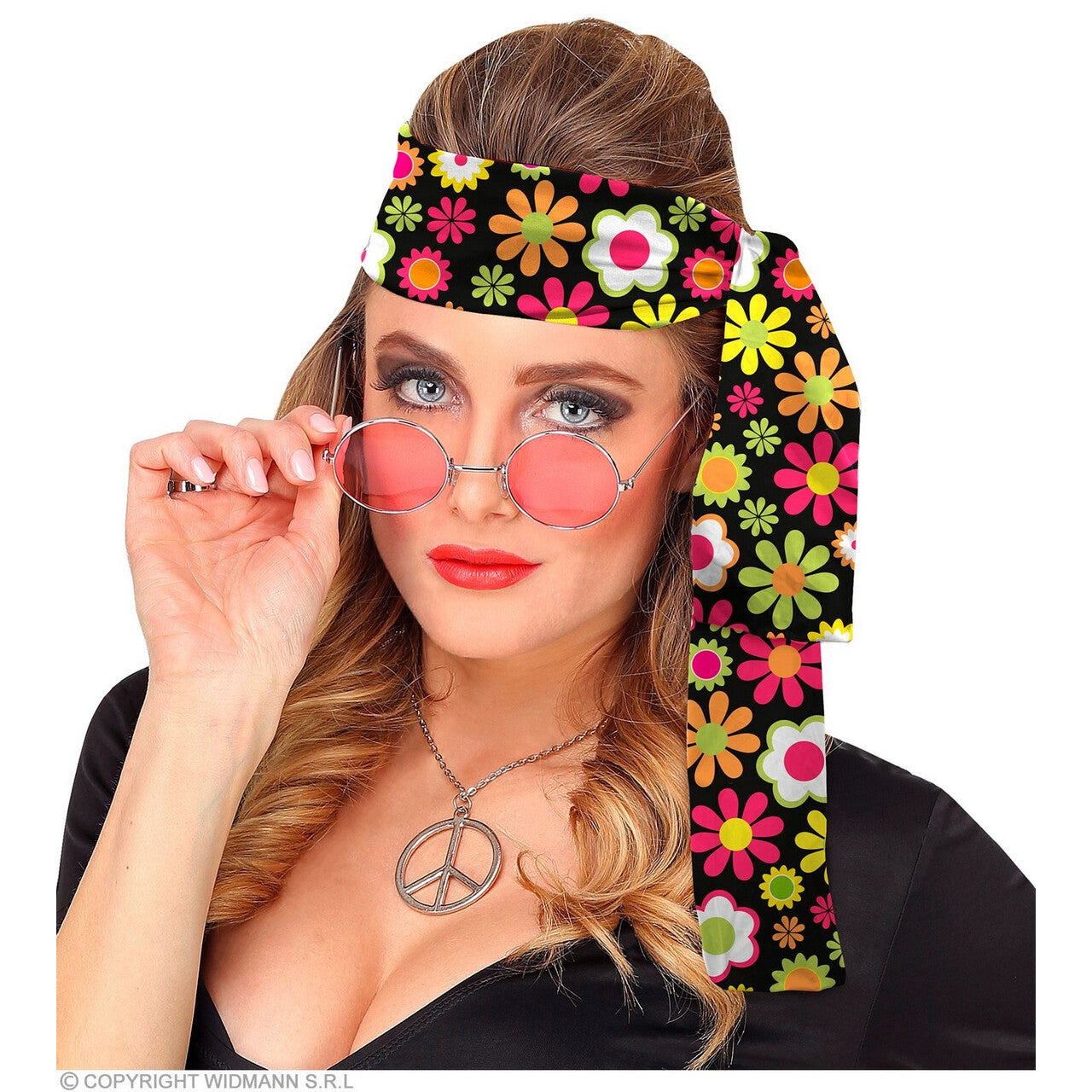 Op deze afbeelding zie je een Accessoires, van het merk Widmann. So 60s Hoofdband Bloemenfurie