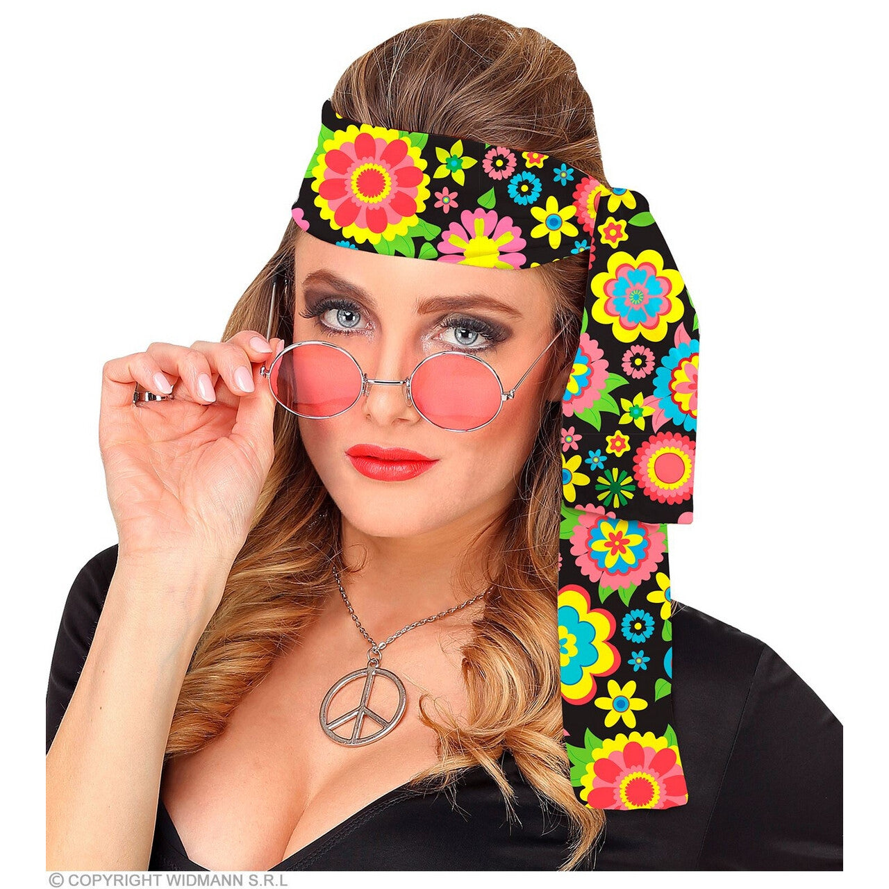 Op deze afbeelding zie je een Accessoires, van het merk Widmann. So 60s Hoofdband Power Of Flower