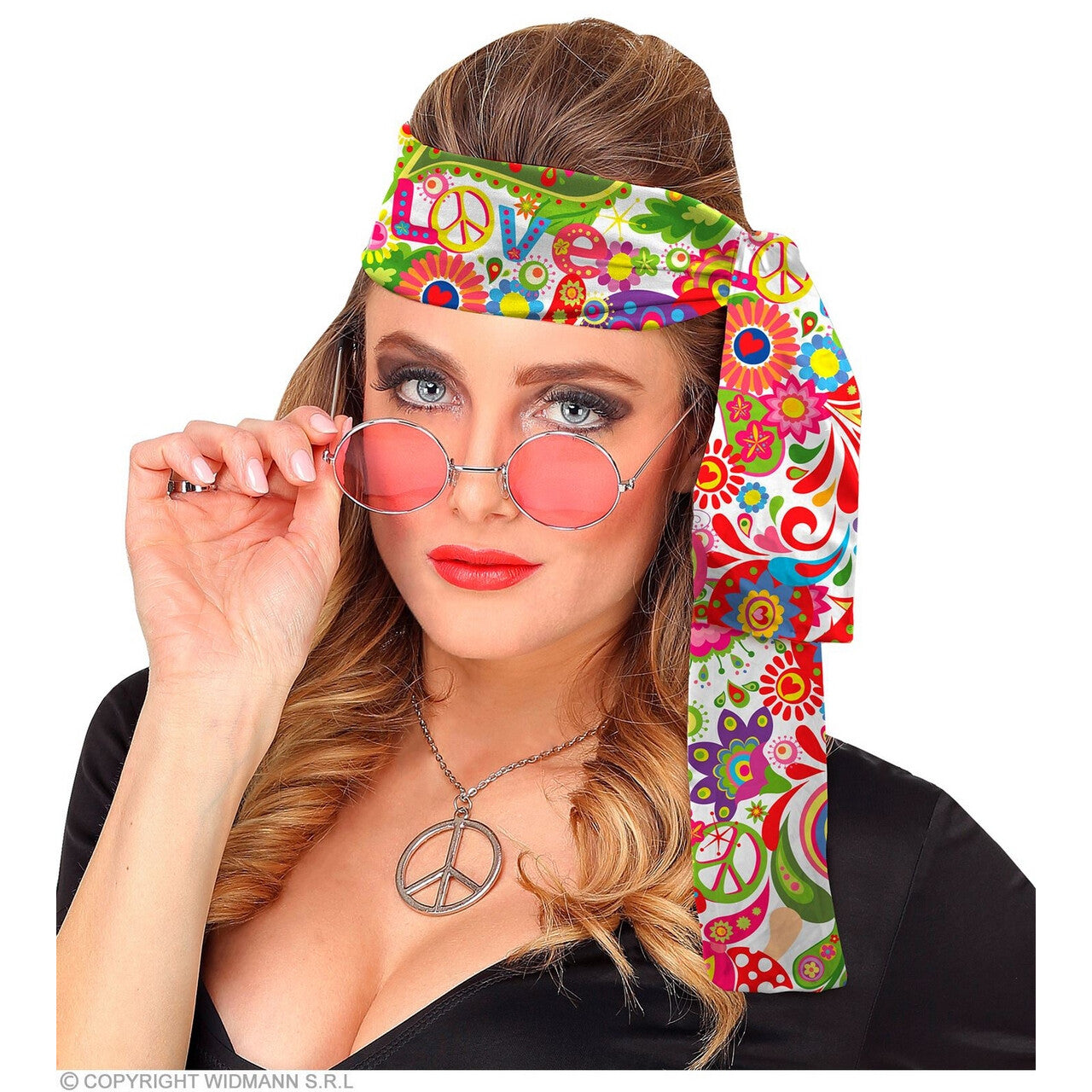 Op deze afbeelding zie je een Accessoires, van het merk Widmann. So 60s Hoofdband Power Of Love