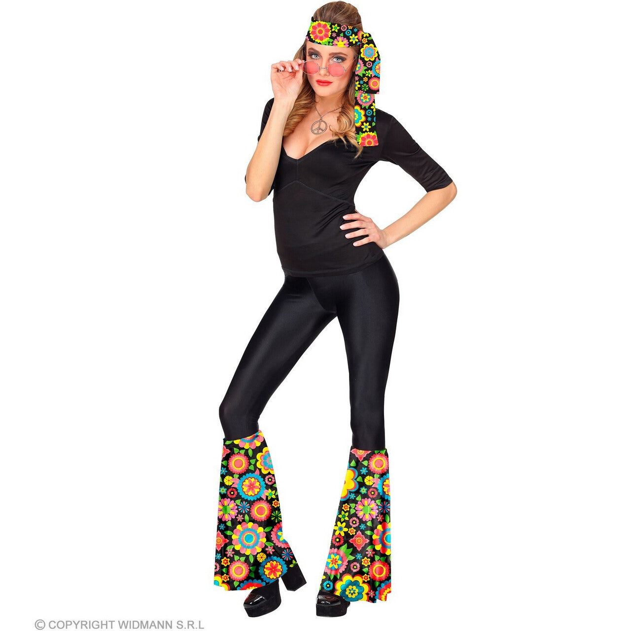 Op deze afbeelding zie je een Accessoires, van het merk Widmann. Jaren 60 Set Happy Flower