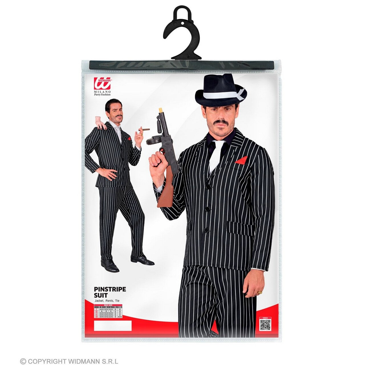 Op deze afbeelding zie je een Kostuums, van het merk Widmann. Gary Gangster Man Kostuum