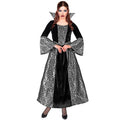 Gothic Vamp Zilverbloed Vrouw Kostuum