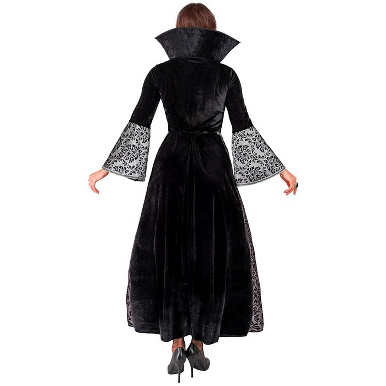 Op deze afbeelding zie je een Kostuums, van het merk Widmann. Gothic Vamp Zilverbloed Vrouw Kostuum
