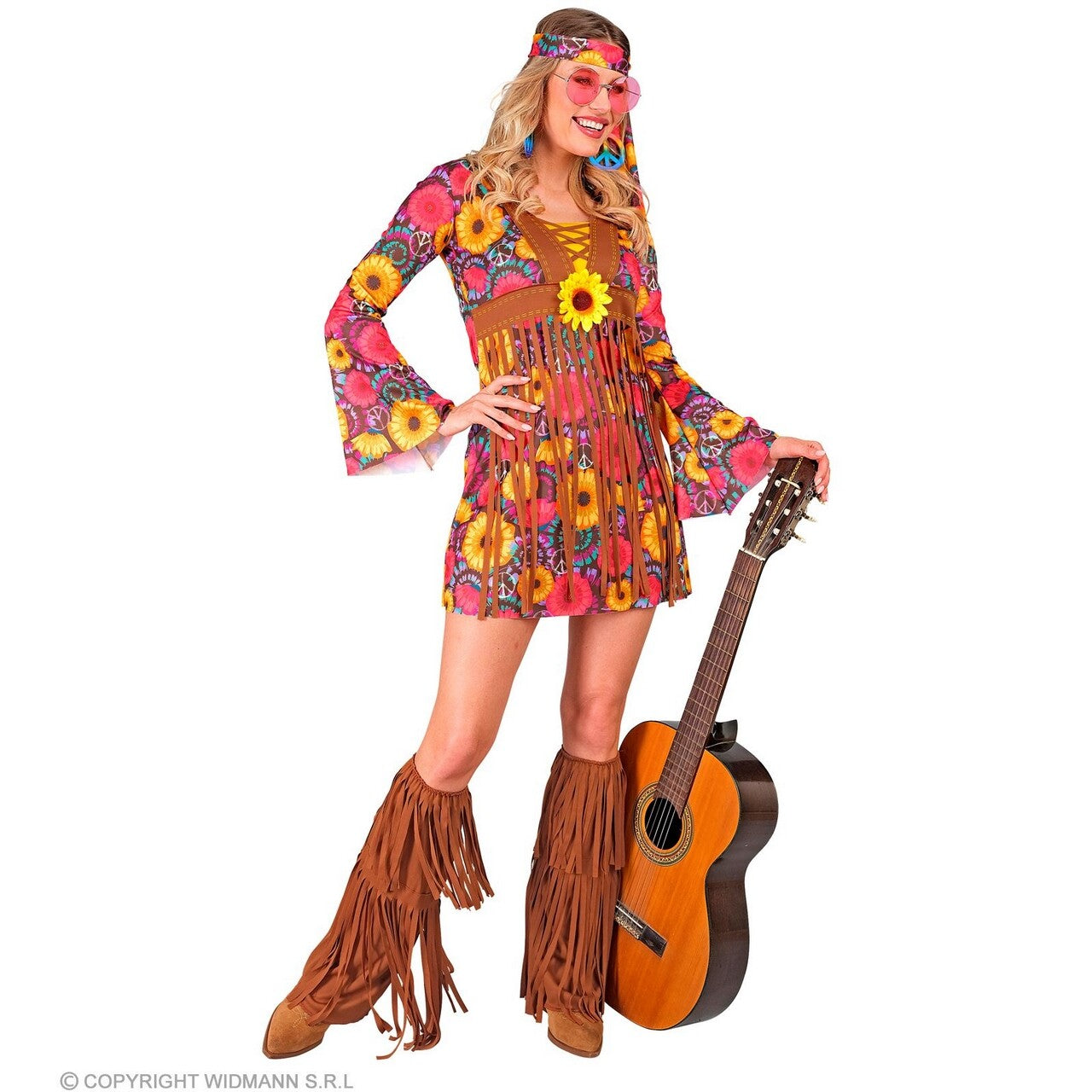Op deze afbeelding zie je een Kostuums, van het merk Widmann. Hippie Taylor Music Vrouw Kostuum