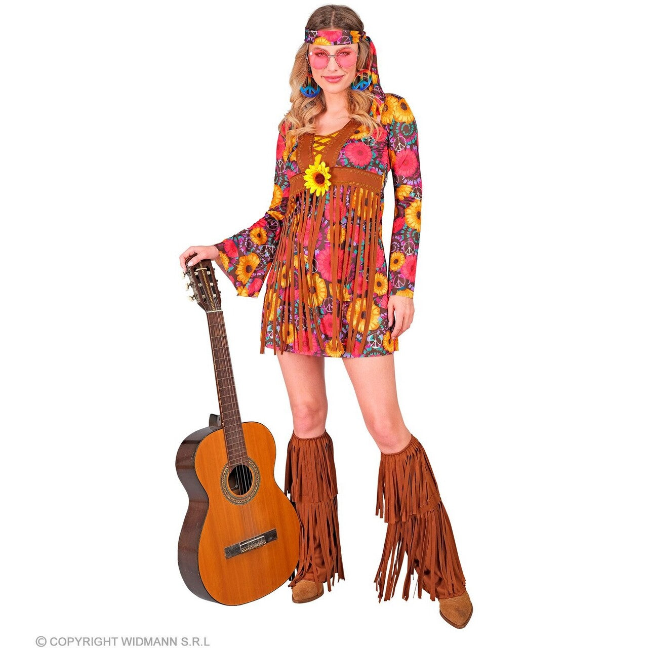 Op deze afbeelding zie je een Kostuums, van het merk Widmann. Hippie Taylor Music Vrouw Kostuum