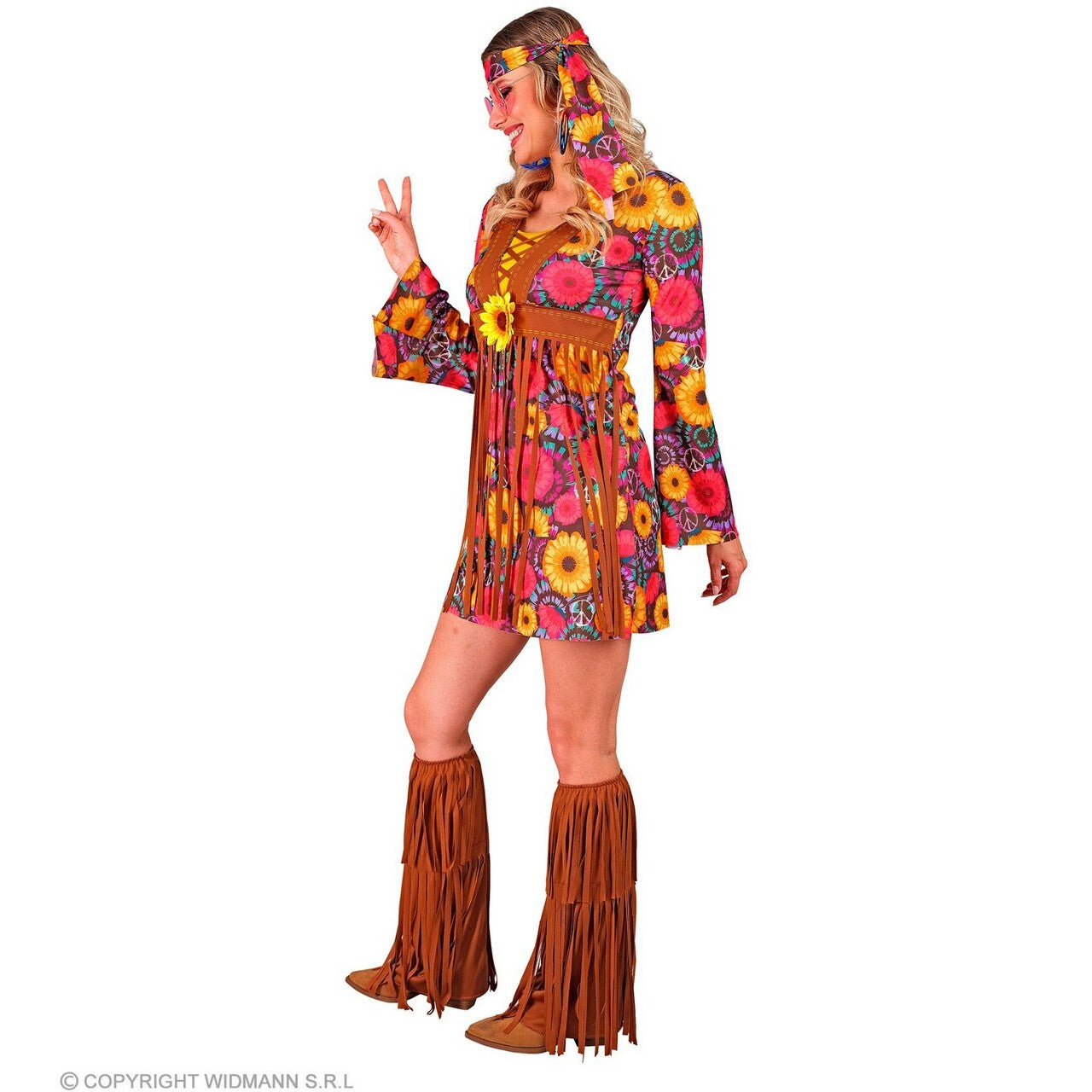 Op deze afbeelding zie je een Kostuums, van het merk Widmann. Hippie Taylor Music Vrouw Kostuum
