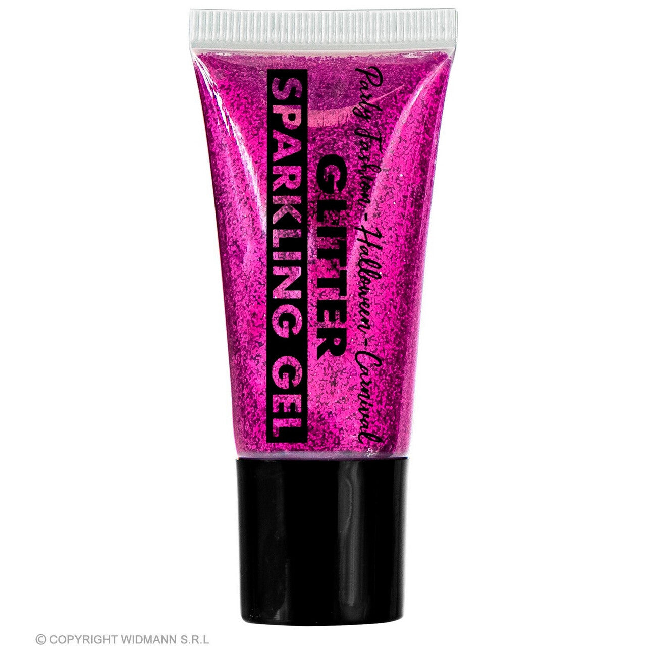 Op deze afbeelding zie je een Accessoires, van het merk Widmann. Sparkling Make-Up Gel Glitters Roze, 25 Milliliter