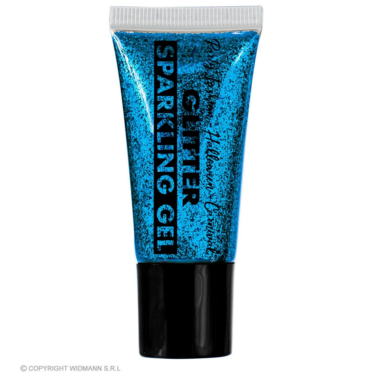 Op deze afbeelding zie je een Accessoires, van het merk Widmann. Sparkling Make-Up Gel Glitters Blauw, 25 Milliliter