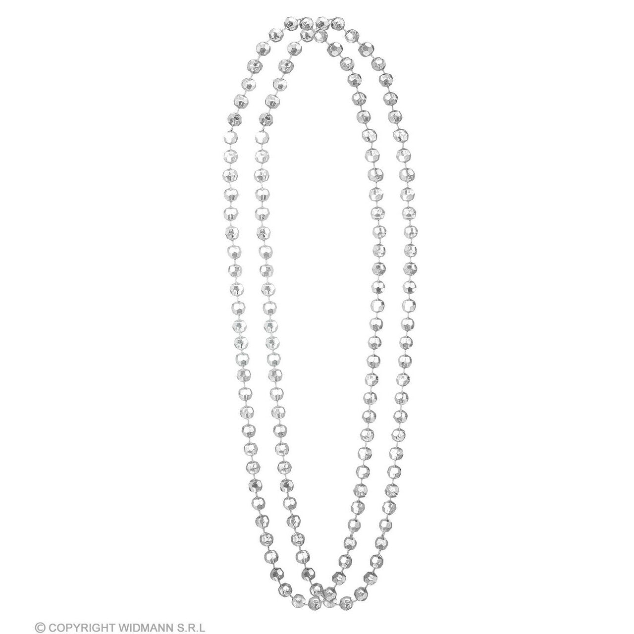 Op deze afbeelding zie je een Accessoires, van het merk Widmann. Dubbele Disco Kralen Ketting Zilver