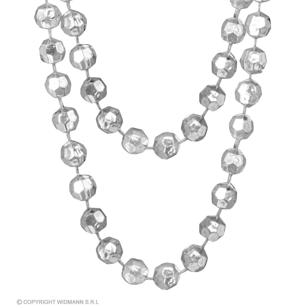 Op deze afbeelding zie je een Accessoires, van het merk Widmann. Dubbele Disco Kralen Ketting Zilver