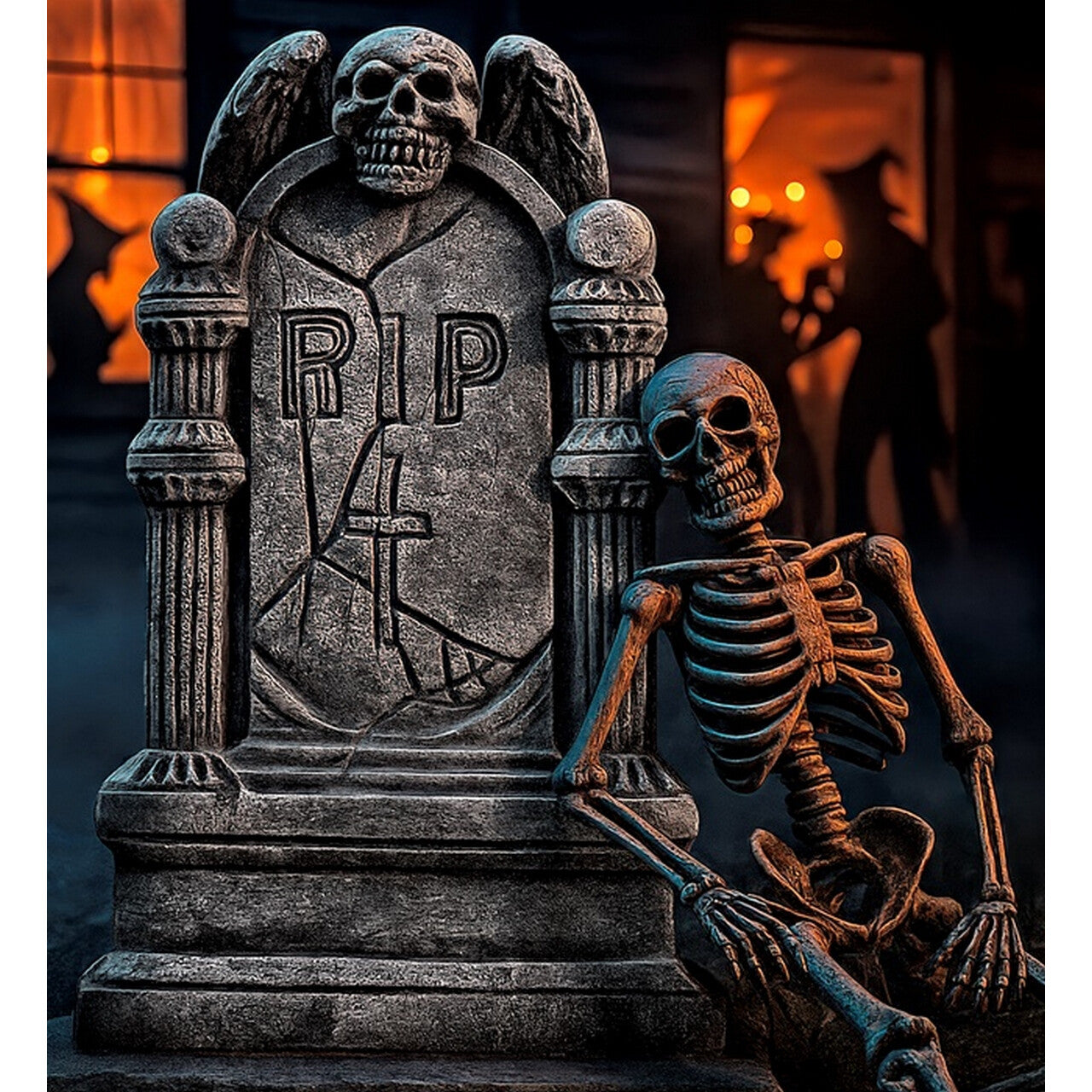 Op deze afbeelding zie je een Decoratie, van het merk Widmann. Decoratie Oude Rip Grafsteen Darkangel