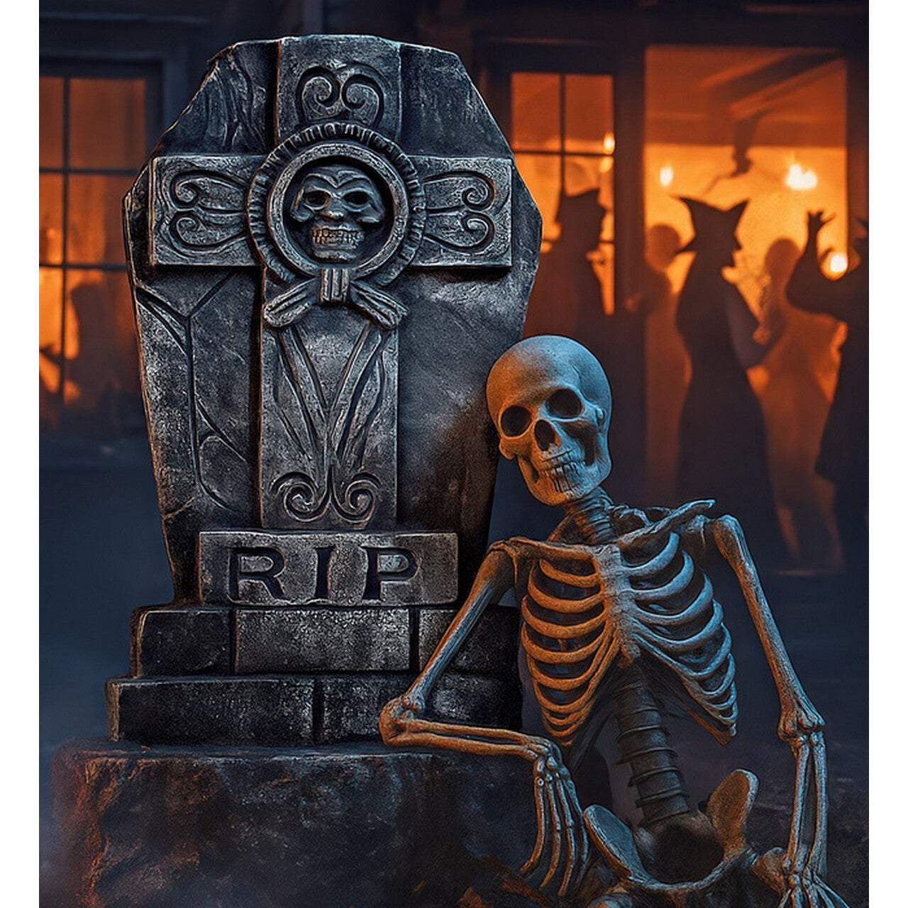 Op deze afbeelding zie je een Decoratie, van het merk Widmann. Decoratie Rest In Peace Grafsteen
