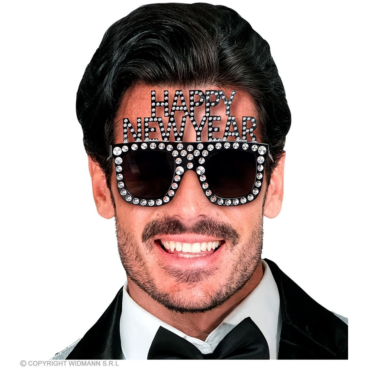 Op deze afbeelding zie je een Accessoires, van het merk Widmann. Bril Happy New Year Zilver