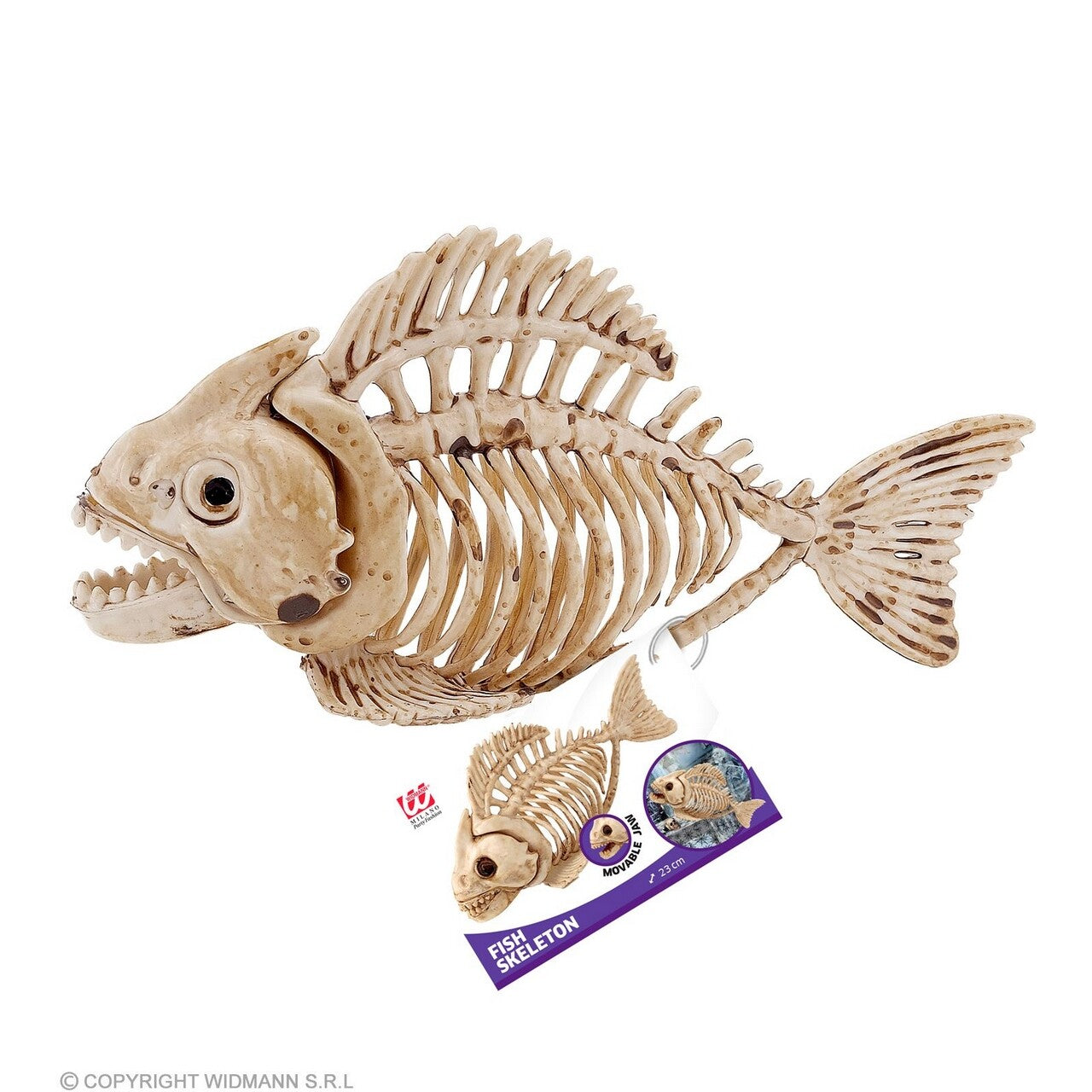 Op deze afbeelding zie je een Decoratie, van het merk Widmann. Decoratie Skelet Piranha Vis