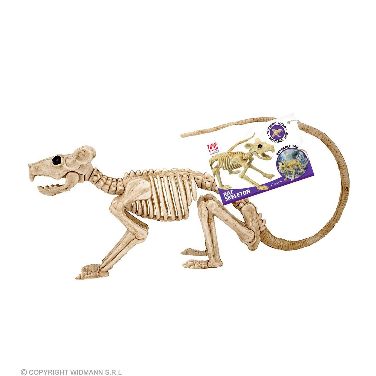 Op deze afbeelding zie je een Decoratie, van het merk Widmann. Decoratie Skelet Rat