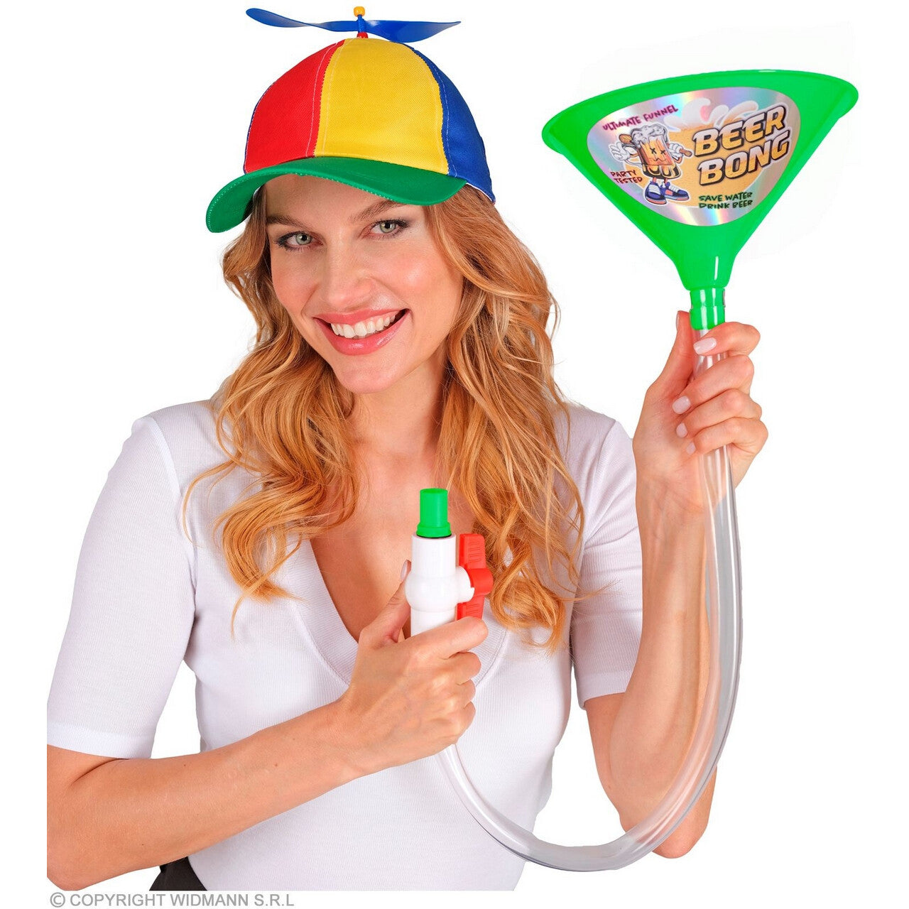 Op deze afbeelding zie je een Accessoires, van het merk Widmann. Groen Bier Trechter Spel
