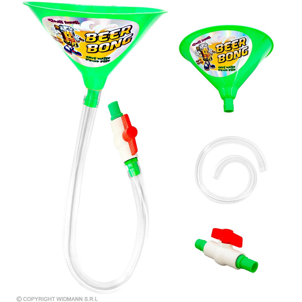 Op deze afbeelding zie je een Accessoires, van het merk Widmann. Groen Bier Trechter Spel