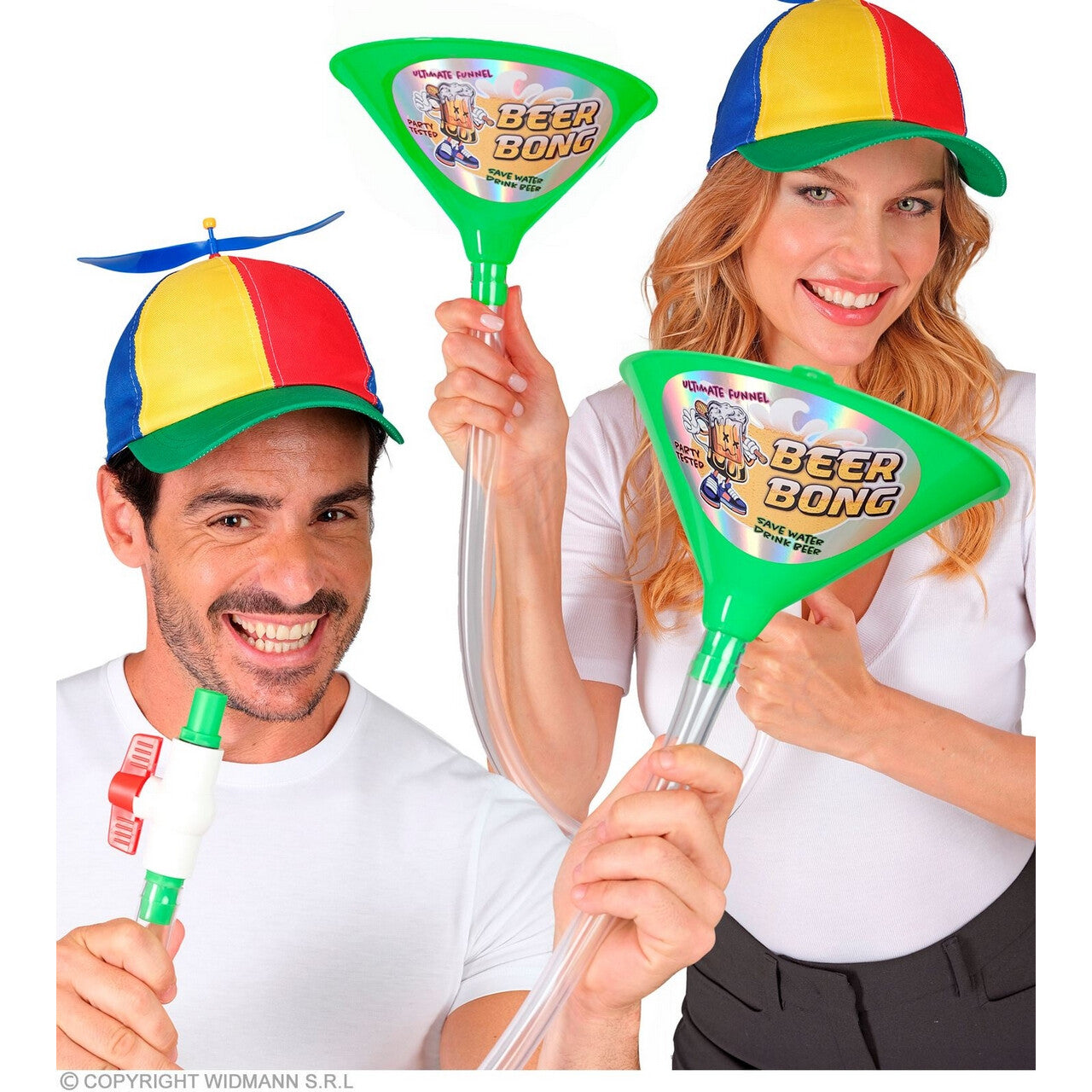 Op deze afbeelding zie je een Accessoires, van het merk Widmann. Groen Bier Trechter Spel