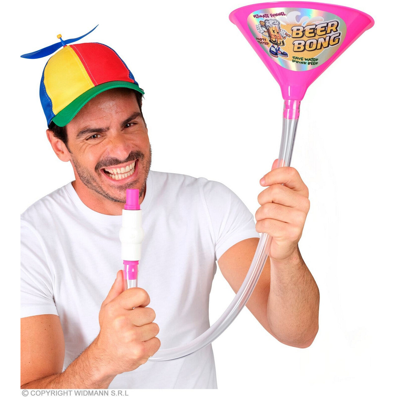 Op deze afbeelding zie je een Accessoires, van het merk Widmann. Roze Bier Trechter Spel
