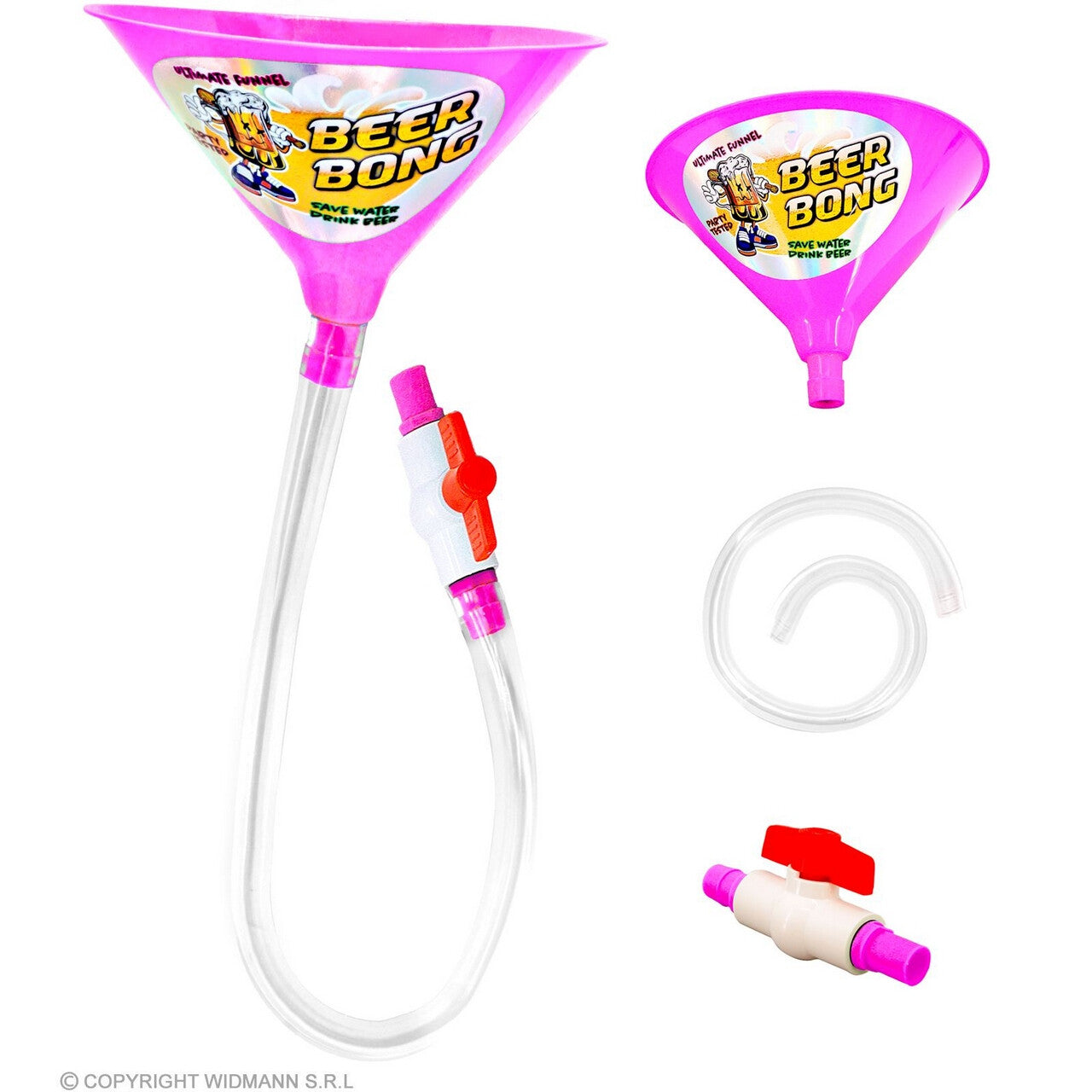 Op deze afbeelding zie je een Accessoires, van het merk Widmann. Roze Bier Trechter Spel
