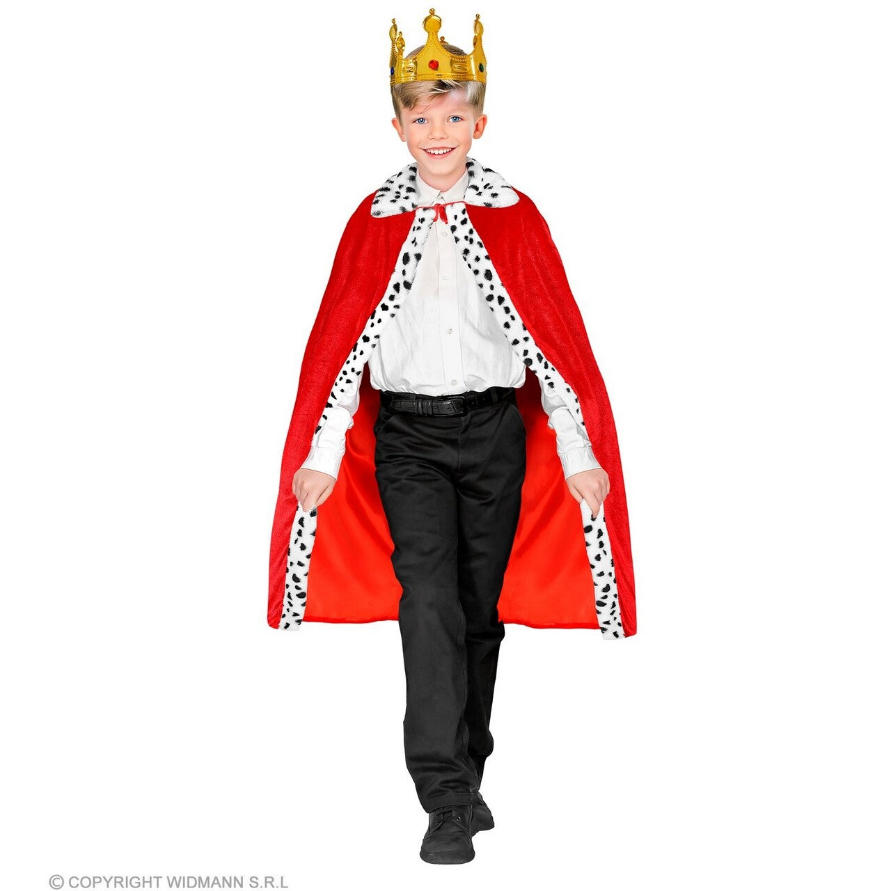 Op deze afbeelding zie je een Kostuums, van het merk Widmann. Rode Koninklijke Cape Kind Kind