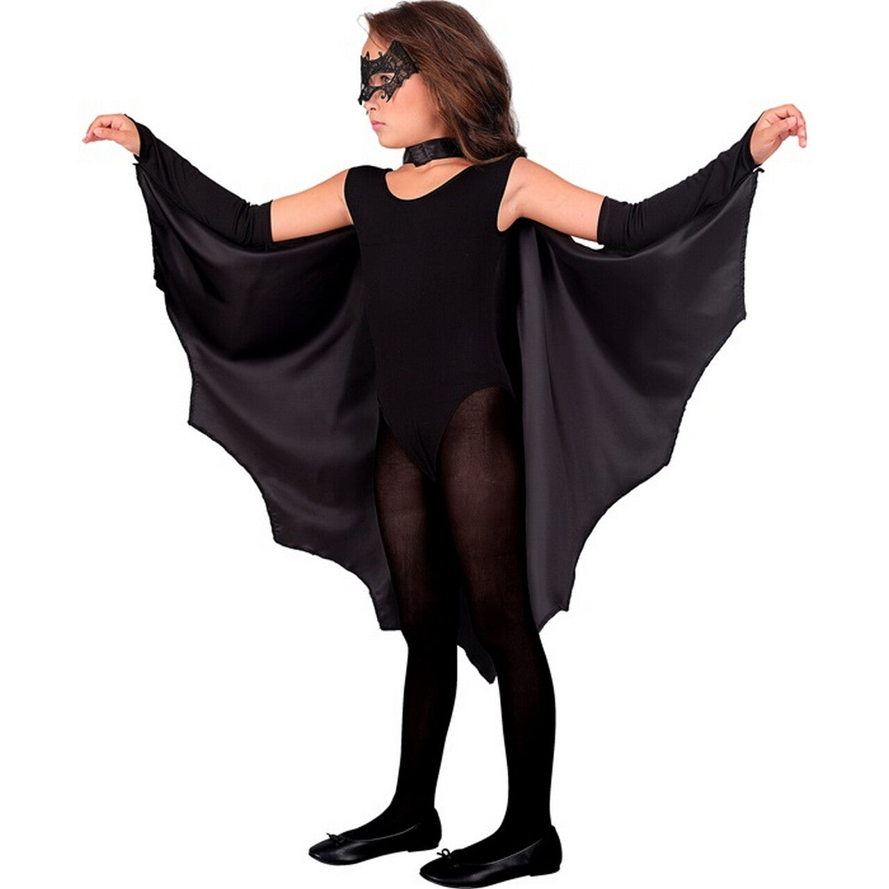 Op deze afbeelding zie je een Kostuums, van het merk Widmann. Vleermuis Cape Batgirl Meisje