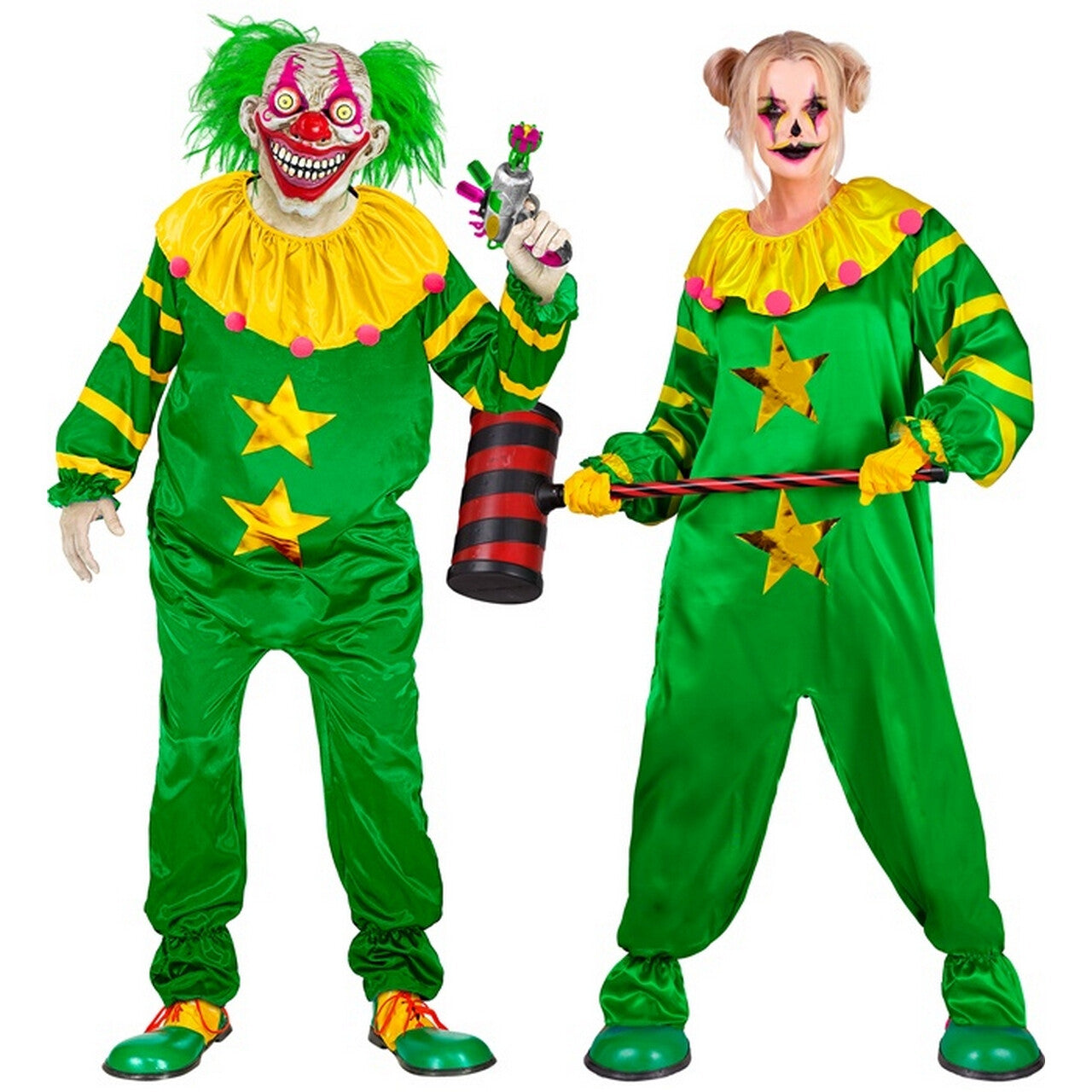 Op deze afbeelding zie je een Kostuums, van het merk Widmann. Clown Vreemde Vrolijkheid Kostuum
