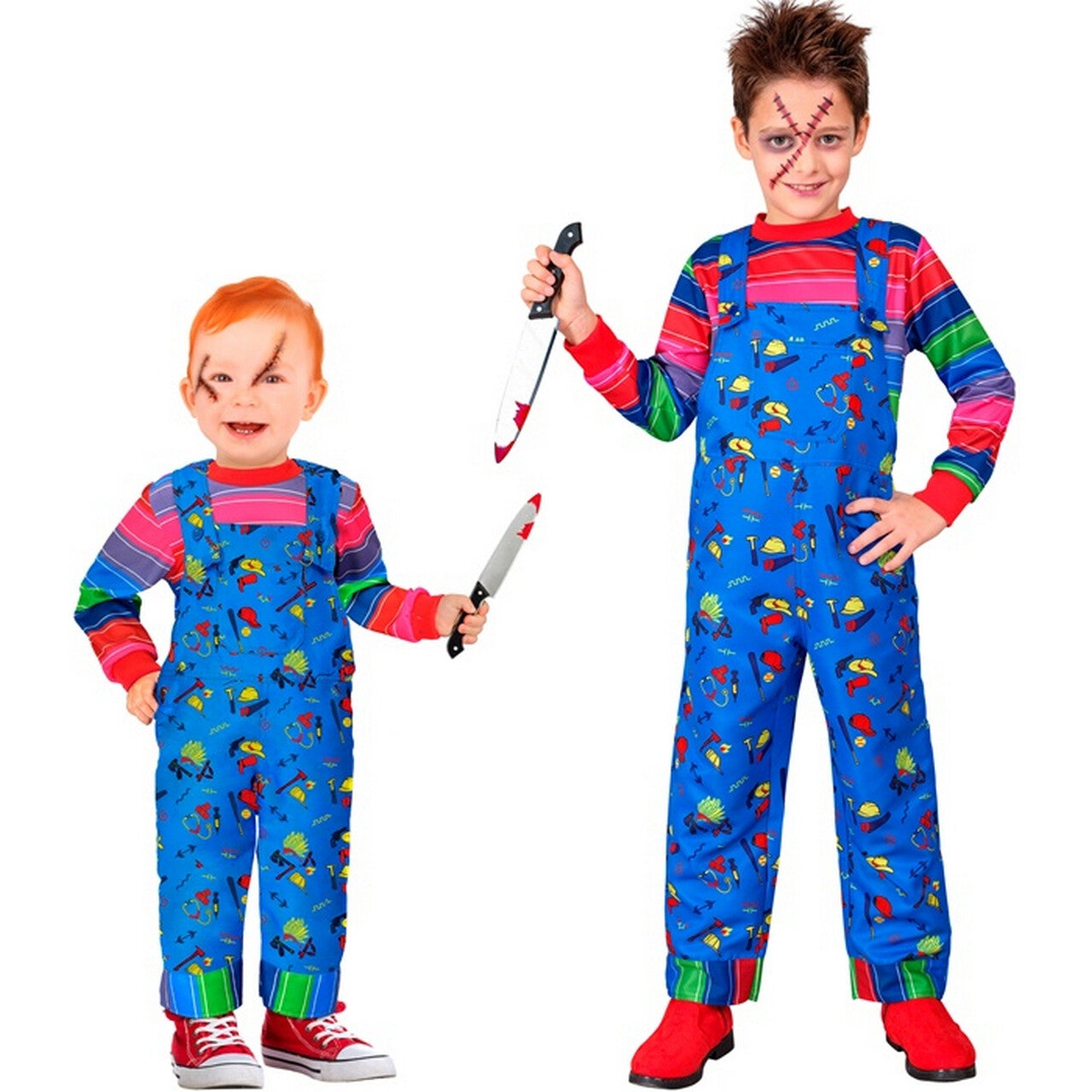 Op deze afbeelding zie je een Kostuums, van het merk Widmann. Wanna Play Chucky Jongen Kostuum