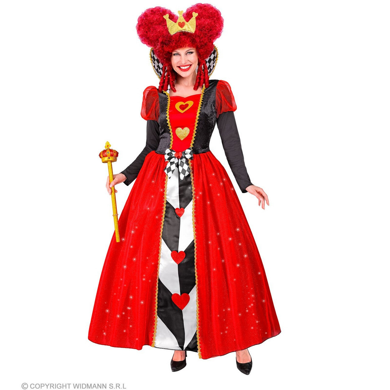 Op deze afbeelding zie je een Kostuums, van het merk Widmann. Hartenkoningin Game Of Hearts Vrouw Kostuum