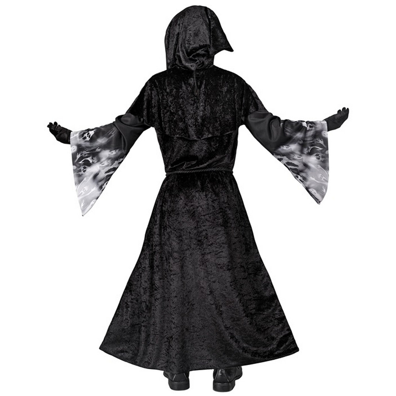Op deze afbeelding zie je een Kostuums, van het merk Widmann. Grim Reaper Screaming Souls Jongen Kostuum
