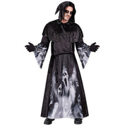 Op deze afbeelding zie je een Kostuums, van het merk Widmann. Screaming Souls Taker Man Kostuum